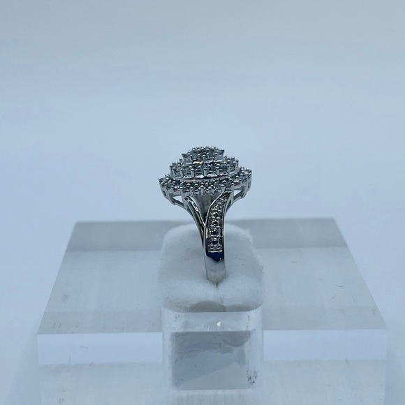 .50 CT Natural Diamond Round Brilliant Sterling Silver Ring - Picture 5 of 6